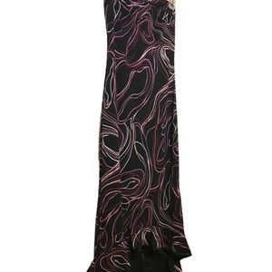 Strapless figure hugging high low dress.Size S